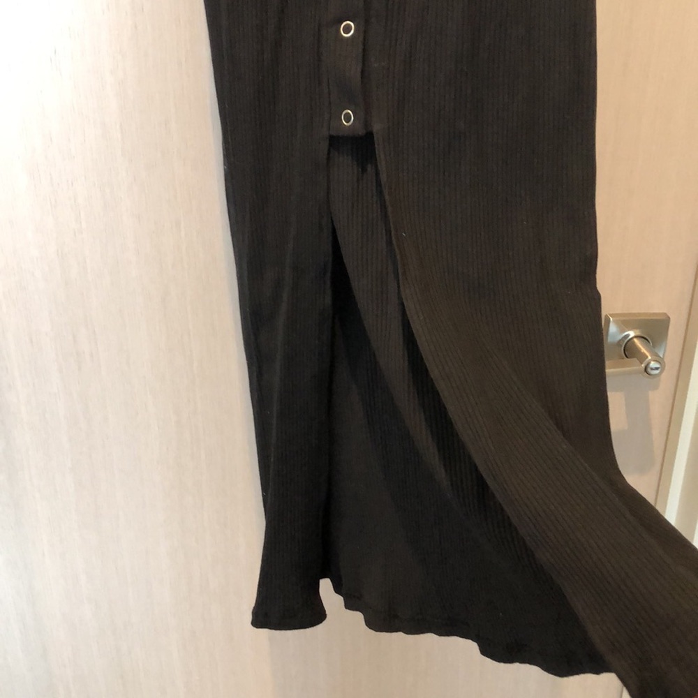 Princess Polly maxi dress. Black. Ribbed material. Size 10 - Picture 3 of 9